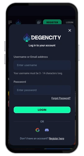 Degencity Casino Login